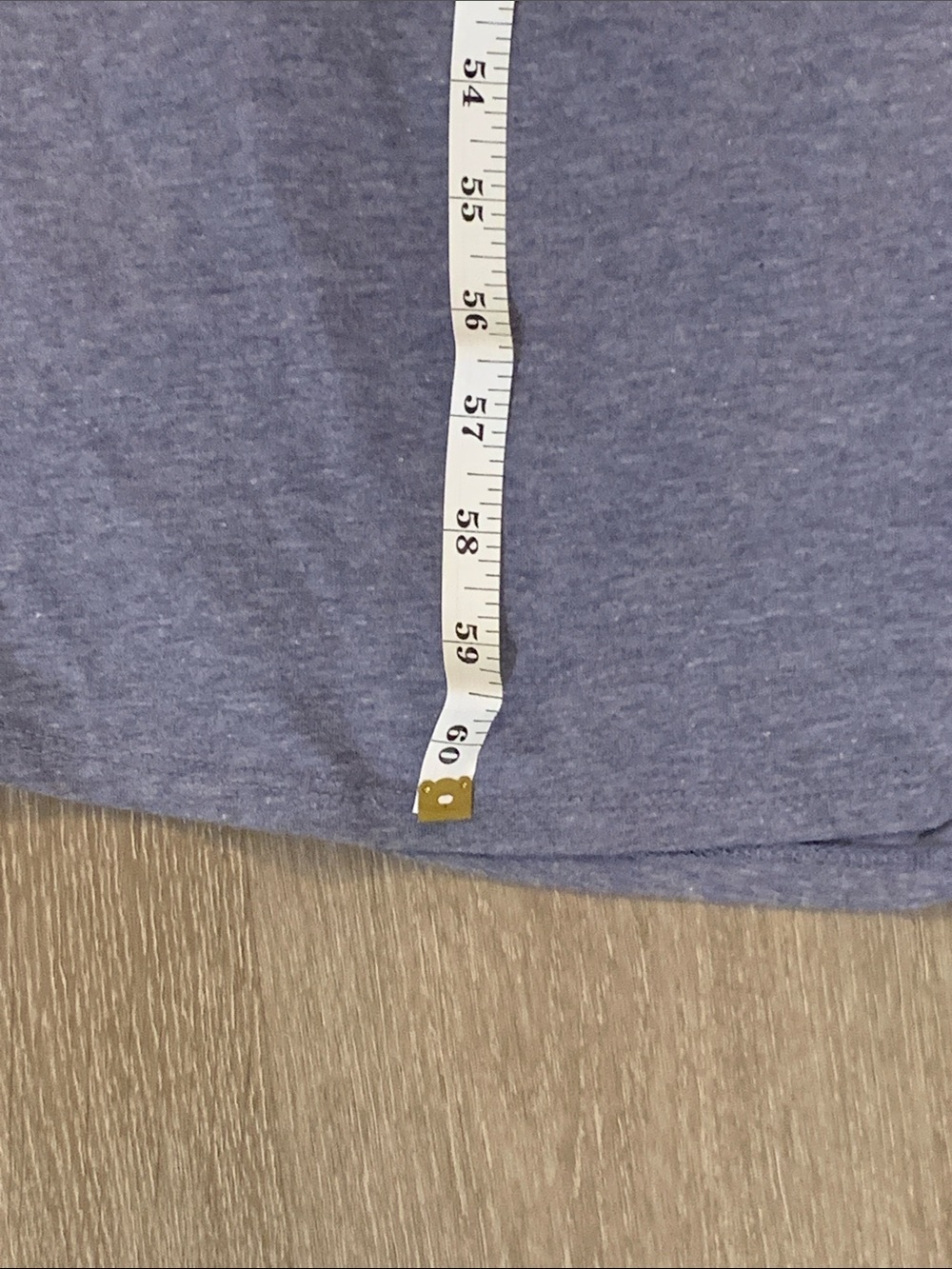 LuLaRoe Scoop-Neck Heather Blue Maxi Dress with White Trim - Picture 4 of 5